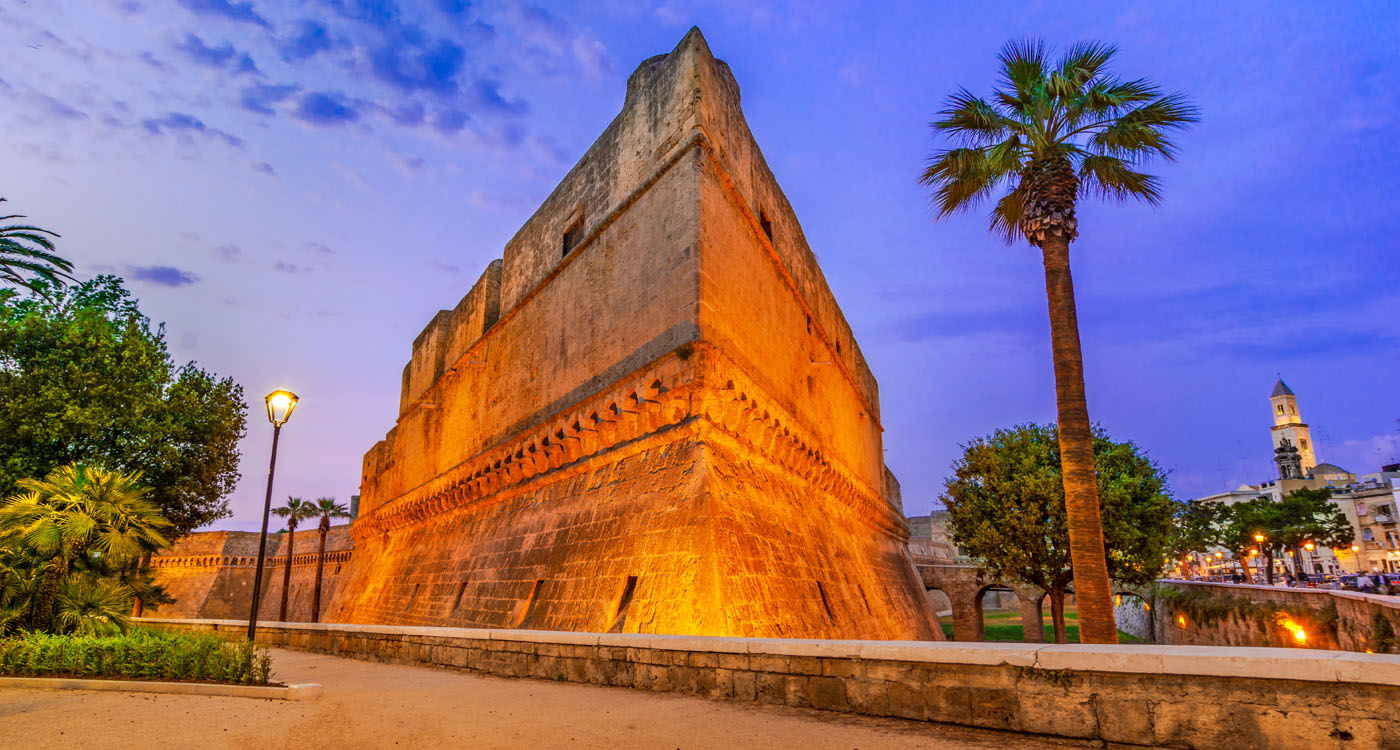 Swabian castle or Castello Svevo, a medieval landmark of Apulia.