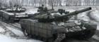 T-72B3 tanks of the Russian Southern Military District's 150th Rifle Division take part in a military exercise at Kadamovsky Range. (Erik Romanenko\TASS via Getty Images)