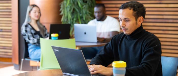 Student with Laptop