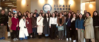 English language educators stand in the lobby of Glasgow College, UESTC, Autumn 2023