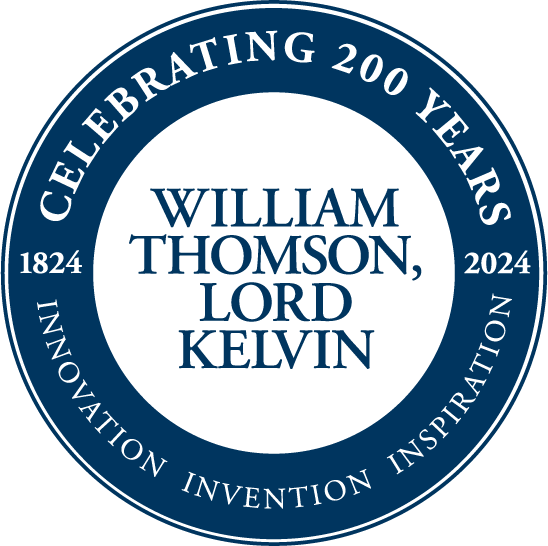 Lord Kelvin Bicentenary (1824-2024) badge: innovation, invention, inspiration