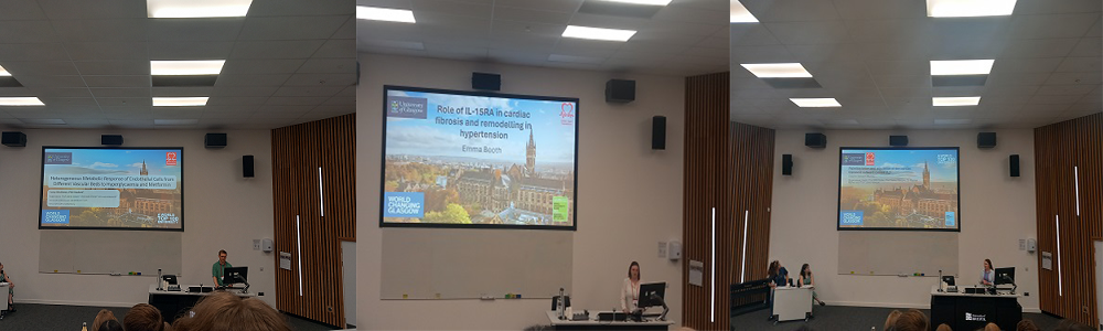 BHF Students speaking at a conference