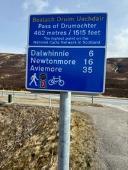 photo of a road sign during a cycle 