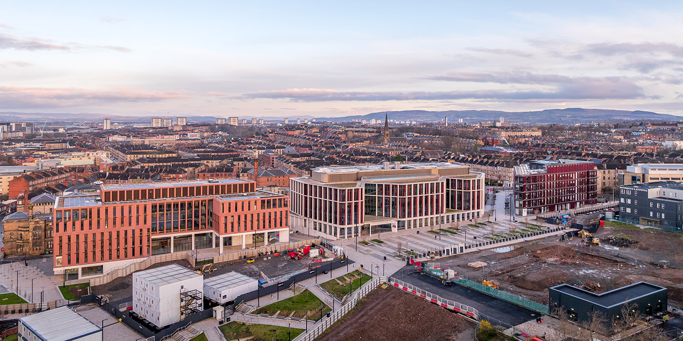 Aerial view of new campus