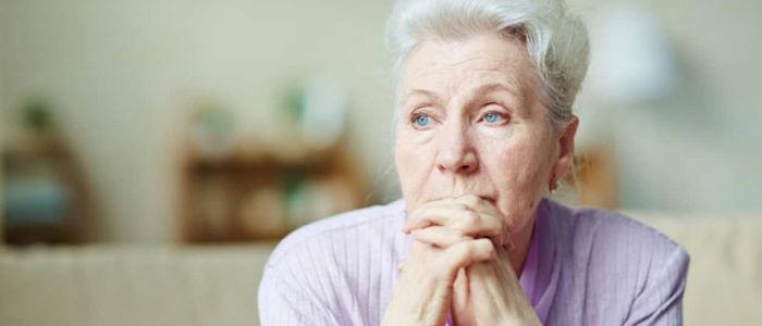 Image of a worried woman