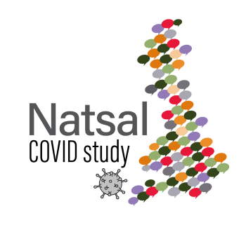 Natsal COVID study logo featuring a map of the UK represented by coloured dots