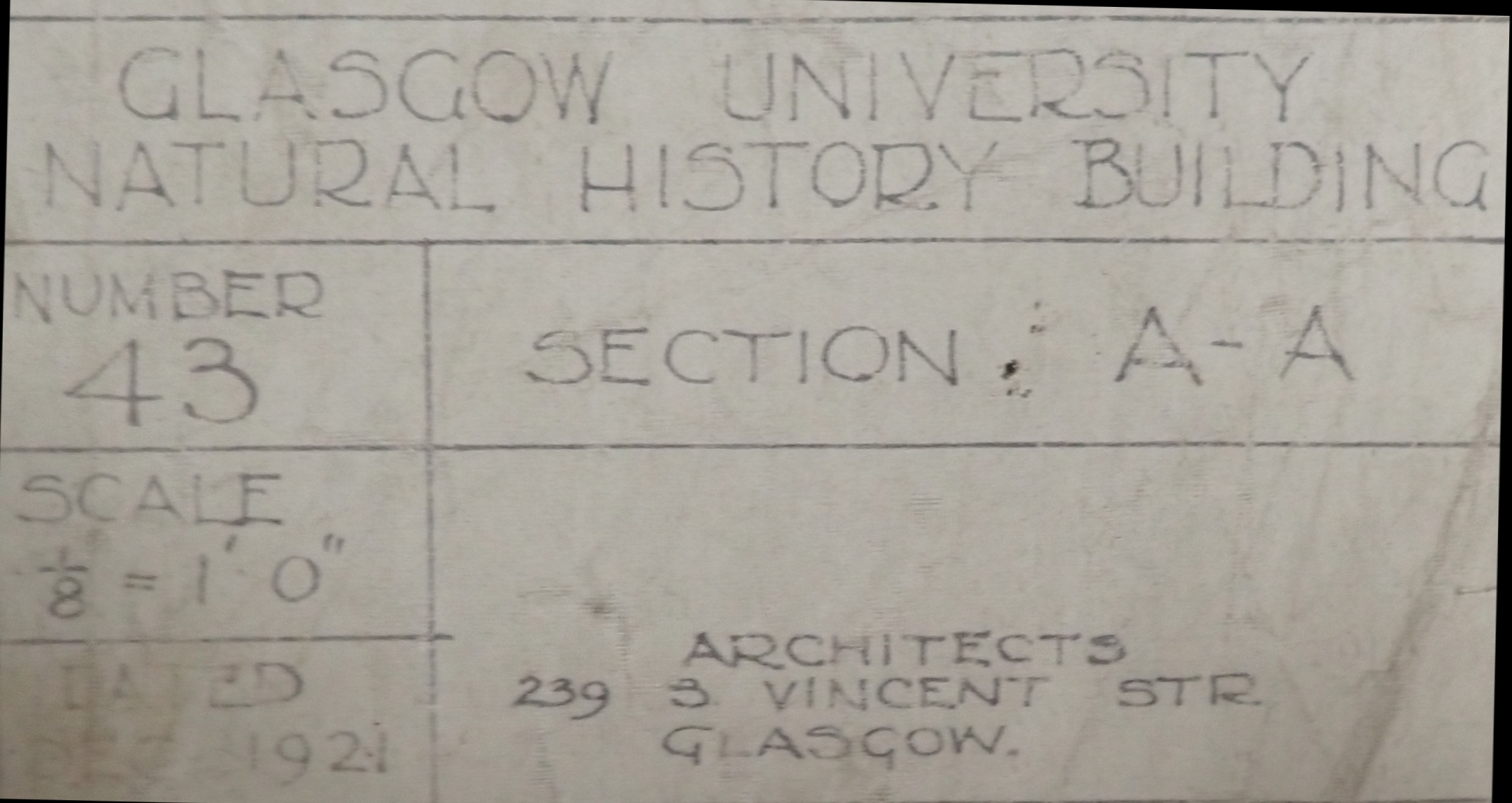 Architects label for the building drawings