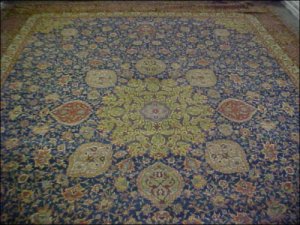 This photograph shows the Templeton adaptation of the Ardebil (Persian) carpet.  (GUAS Ref: UGD 90. Copyright reserved.) 