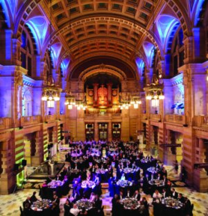 A gala dinner at Kelvingrove Museum