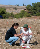 Looking at pottery at Mandroudhes