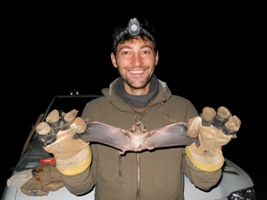 Daniel Streicker with vampire bat