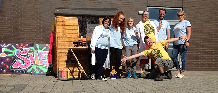 Shed Load team members at a primary school visit