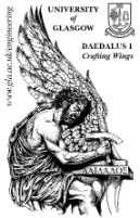 black and white logo of the Daedalus 1 flight simultor