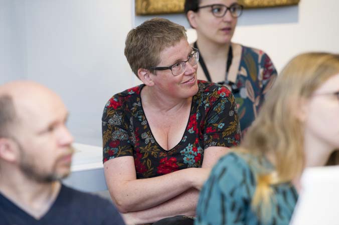 Delegates at the UNIVERSEUM conference, Object Journeys study day, Hunterian Art Gallery, 12 June 2018.