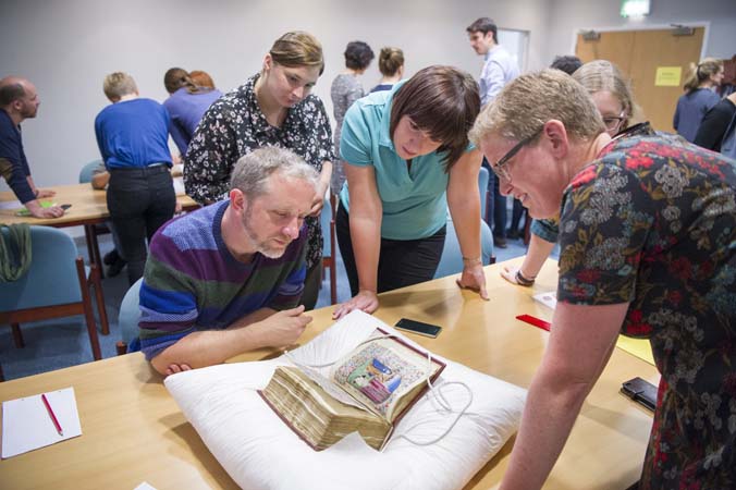 Delegates at the UNIVERSEUM conference, Object Journeys study day, Archives and Special Collections, 12 June 2018.
