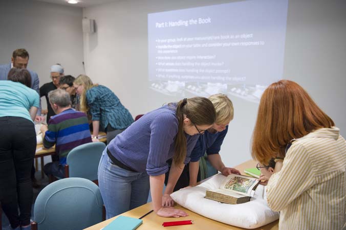 Delegates at the UNIVERSEUM conference, Object Journeys study day, Archives and Special Collections, 12 June 2018.
