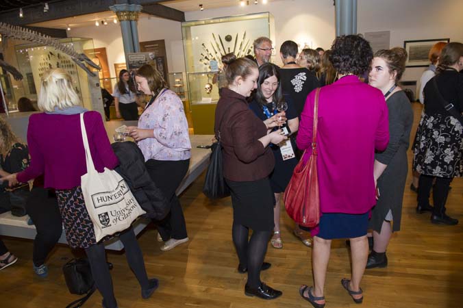 Delegates at the UNIVERSEUM conference, reception in Hunterian Museum, 13 June 2018.