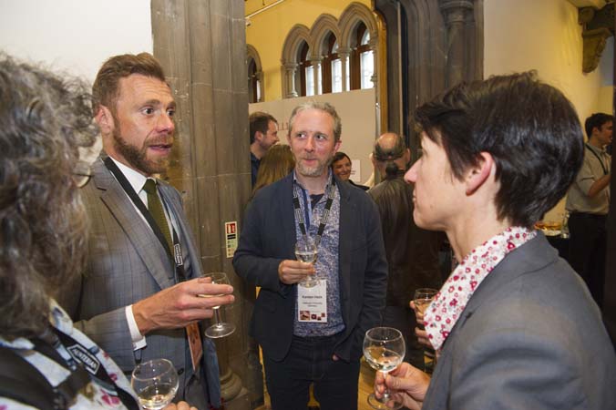 Delegates at the UNIVERSEUM conference, reception in Hunterian Museum, 13 June 2018.