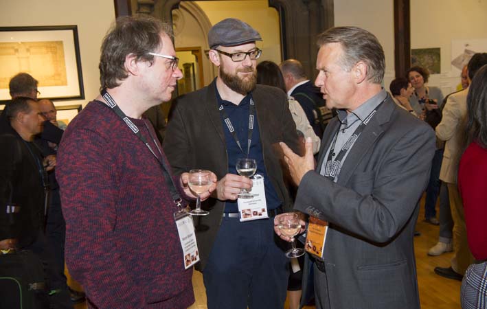 Delegates at the UNIVERSEUM conference, reception in Hunterian Museum, 13 June 2018.