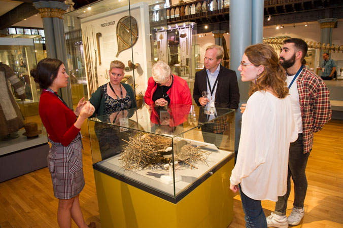 Delegates at the UNIVERSEUM conference, reception in Hunterian Museum, 13 June 2018.