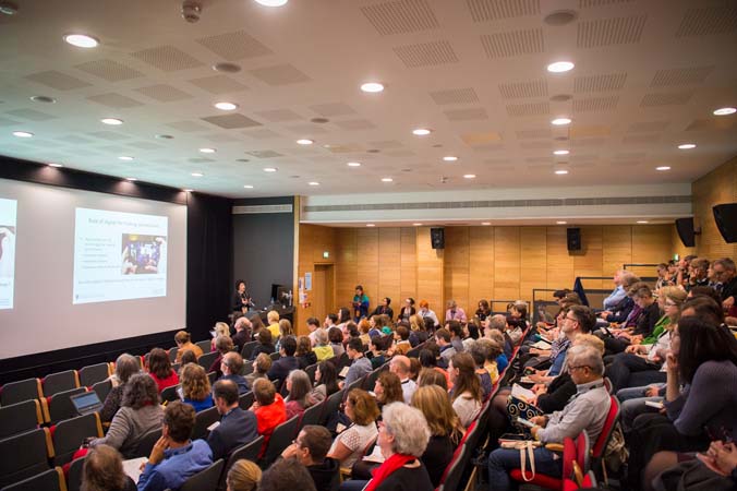 Delegates at the UNIVERSEUM conference, Kelvin Hall, 14 June 2018.