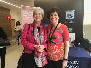 Silke Ackermann, Director of the Oxford University Museum of the History of Science and Maria Economou, Digital Curator, Hunterian & Senior Lecturer in Museum Studies, University of Glasgow at a conference break