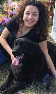 Eleni Christoforou with dog