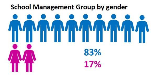 SMG by gender 83 percent male and 17 percent female