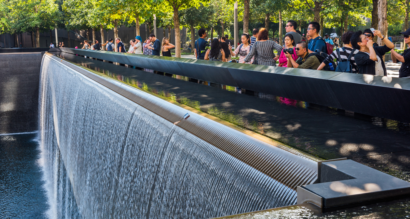 The 9/11 Memorial at the World Trade Center site.