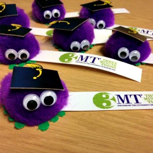 Photo of Three Minute Thesis mascots