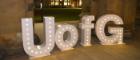 Lit-up UofG sign