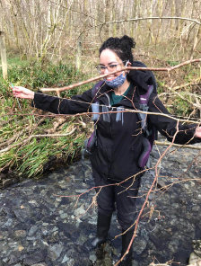 Image of PhD student Georgia Kirby at Loch Lomond