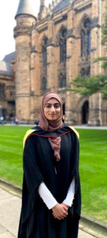 Portrait of Muza Farid on her graduation day