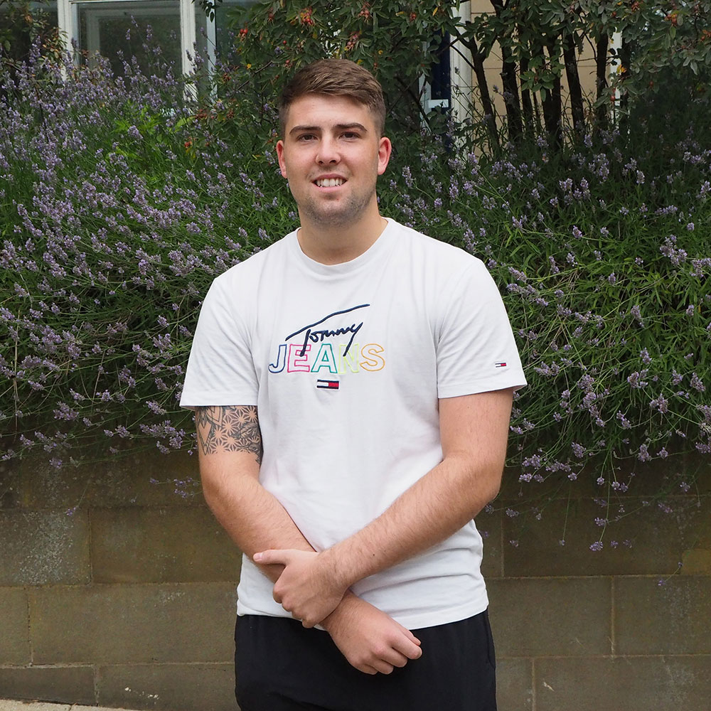 Photo of Ross Canavan outside the James Watt South building.