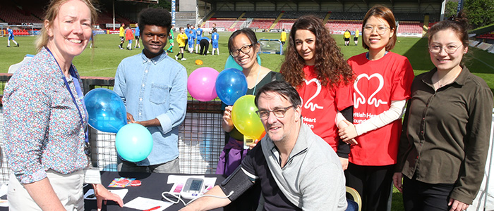 Icams staff and students give Blood Pressure Checks