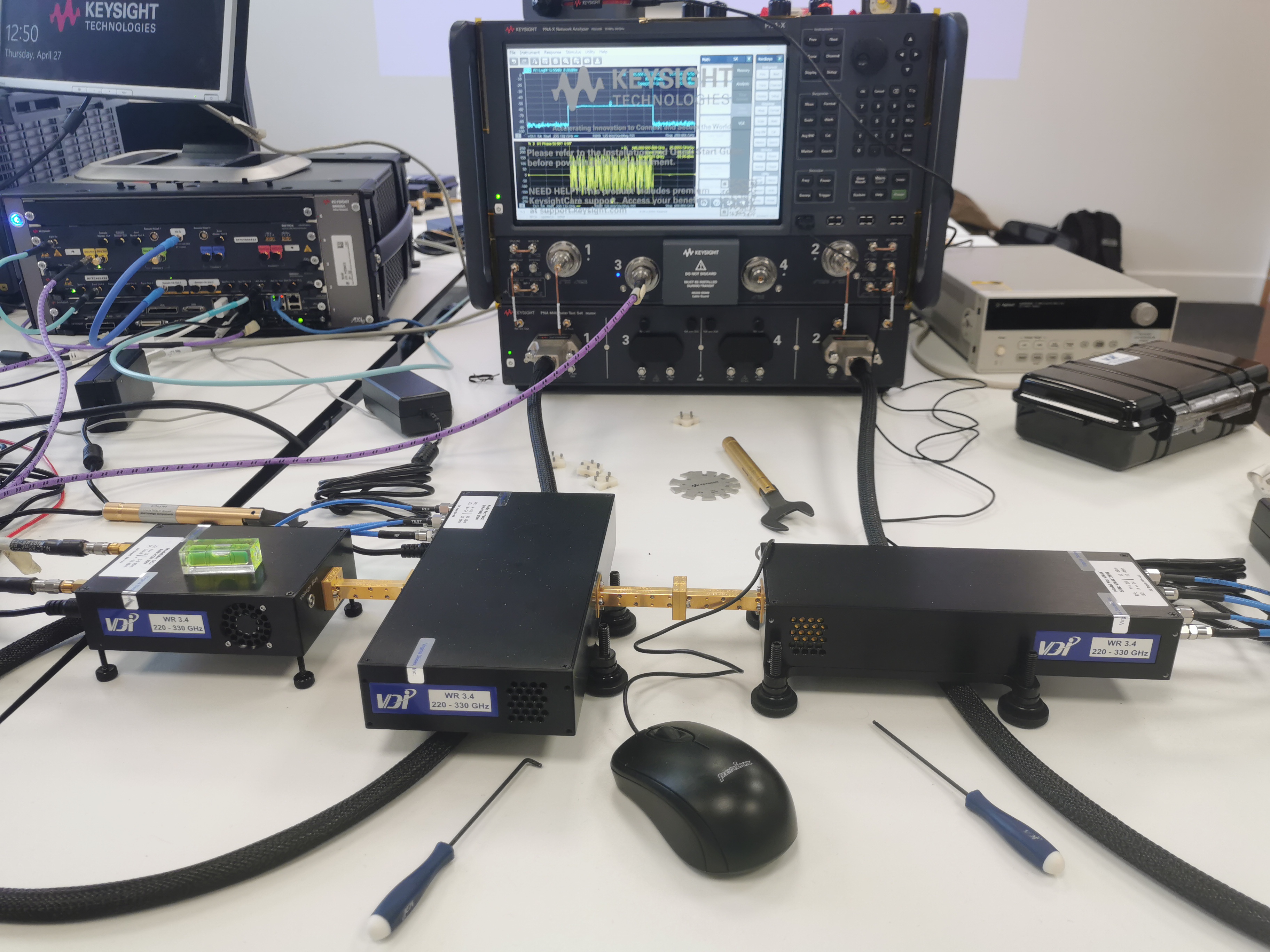 2 channels with 256 GBaud/s Sampling Rate. The setup shown here is for 110 GHz -170 GHz  is also available for  220 GHz -325 GHz